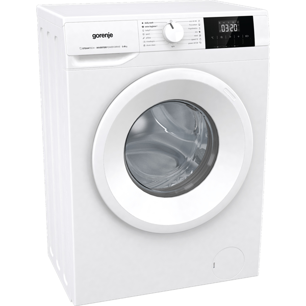 Gorenje WNGPI61SBS Elöltöltős keskeny mosógép – 6 kg, 1000 ford./perc, B Energiaosztály, Gőz technológia