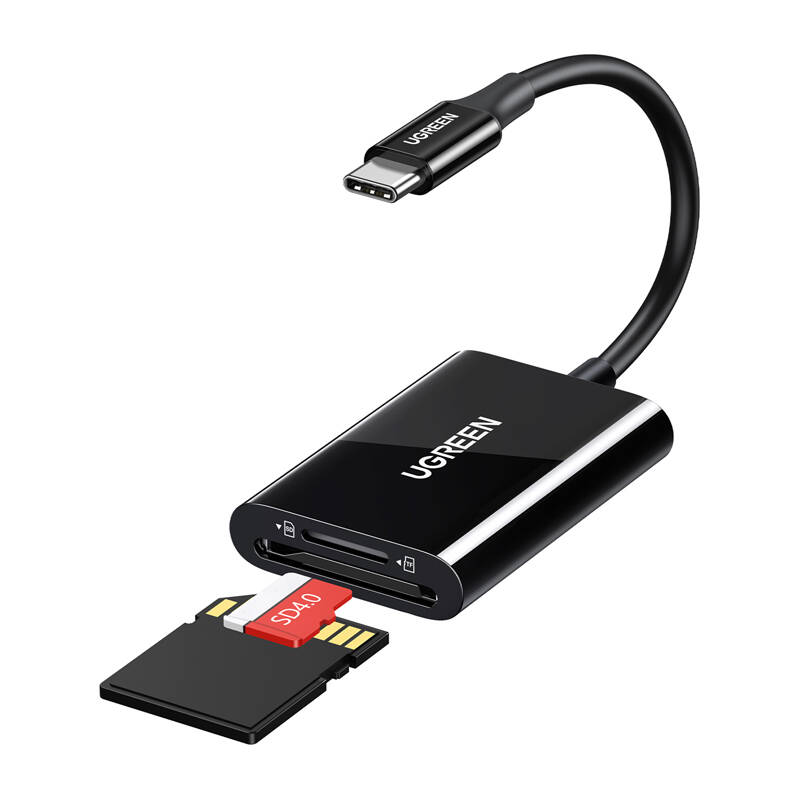 Ugreen 2-in-1 USB-C   CM265 Kártyaolvasó Fekete