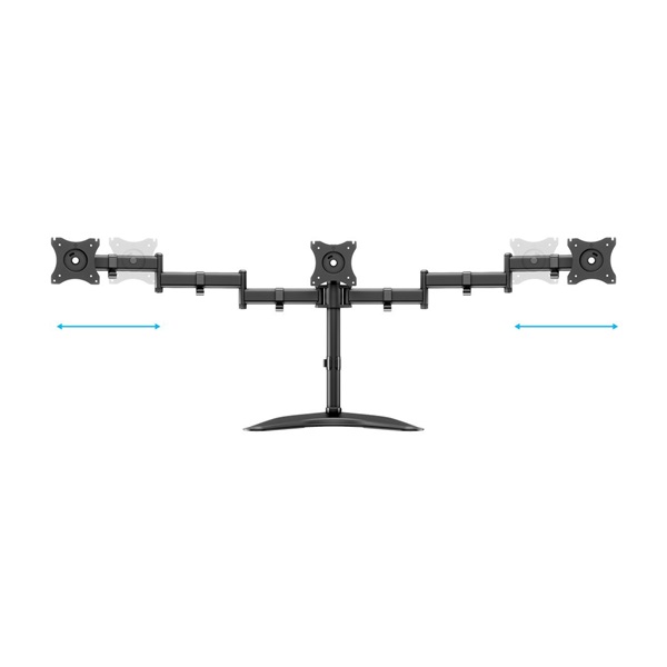 MULTIBRACKETS  M Deskstand Basic Triple 15-27" max.VESA: 100x100 mm  6 kg Asztali állvány  3 képernyős rögzítőkar