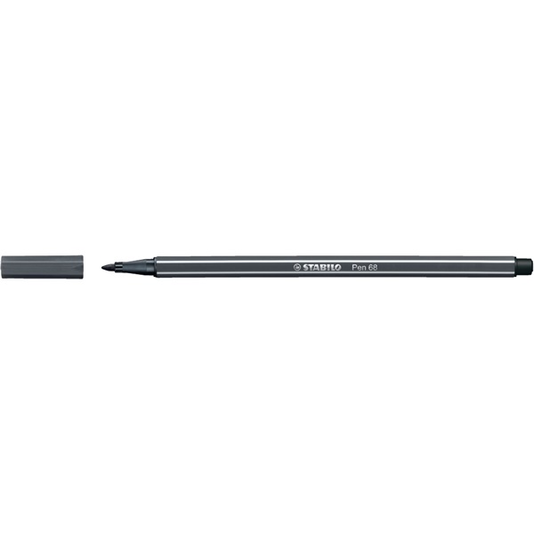Rostirón, 1 mm, STABILO "Pen 68", sötét szürke