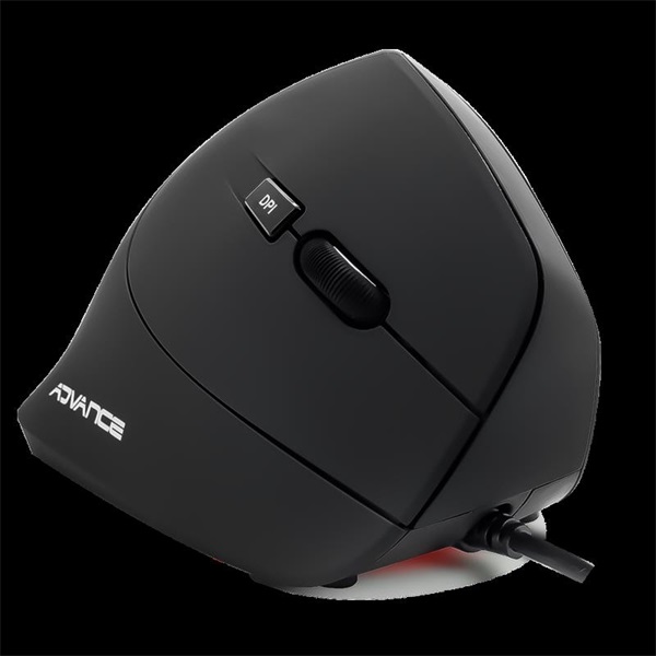 Advance VERTICAL PLUS MOUSE 1600 DPI 6 gomb ergonomikus Egér   fekete 