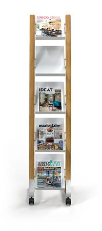 ALBA  Katalógustartó mobil  5 rekeszes  fa/fehér