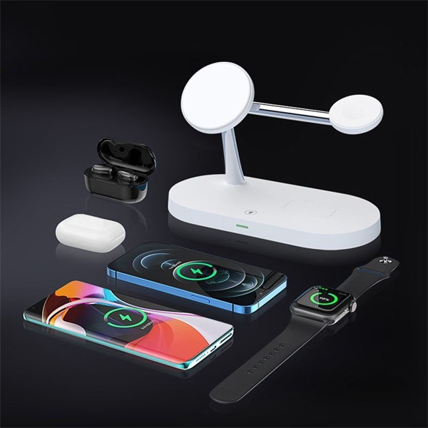 Tech-Protect A12 15W Qi 3in1 fehér univerzális vezeték nélküli töltő állomás