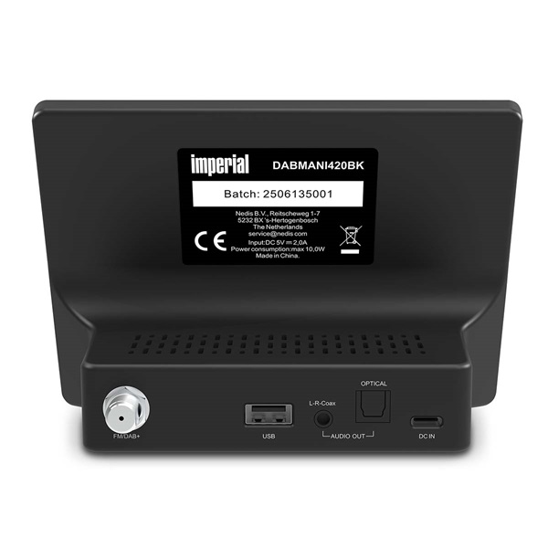 Imperial DABMANI420BK kompakt hibrid rádió (internet, DAB+, FM Hi-Fi tuner) Bluetooth®-szal