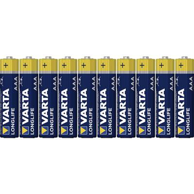 Mikroelem AAA, alkáli mangán, 1,5V, 8 db, Varta Longlife LR03, AAA, LR3, AM4M8A, AM4, S Mikroelem AAA, alkáli mangán, 1,5V, 8 db, Varta Longlife LR03, AAA, LR3, AM4M8A, AM4, S