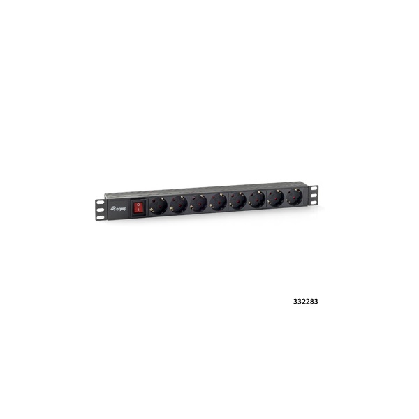 Equip 333282 C14 9 Schuko Rack 1U 1,8m kábel Hálózati Elosztó fekete Equip 333282 C14 9 Schuko Rack 1U 1,8m kábel Hálózati Elosztó fekete