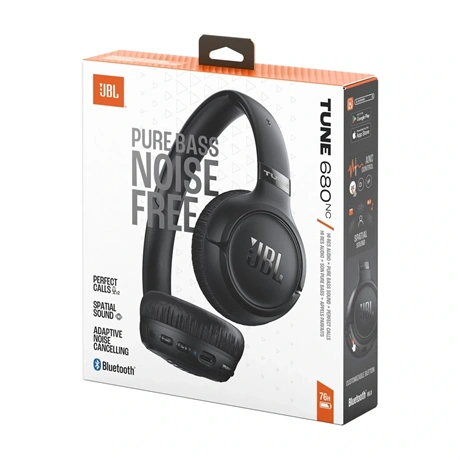 Jbl T680NCBLK vezeték nélküli fejhallgató Fekete