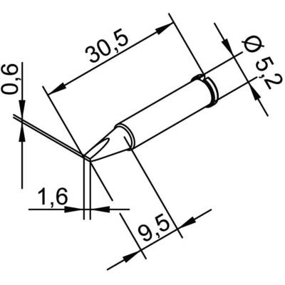 Ersa 102 pákahegy, forrasztóhegy 102 CD LF véső forma 1.6 mm Ersa 102 pákahegy, forrasztóhegy 102 CD LF véső forma 1.6 mm