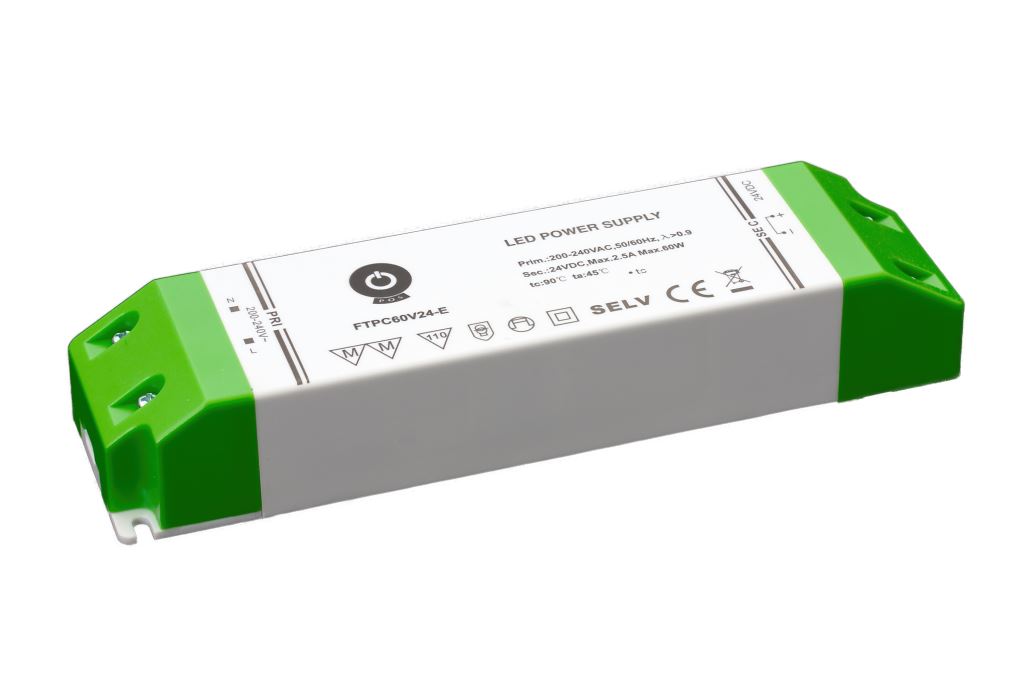POS Power FTPC60V24-E 24V/2.5A 60W IP20 gazdaságos LED tápegység POS Power FTPC60V24-E 24V/2.5A 60W IP20 gazdaságos LED tápegység