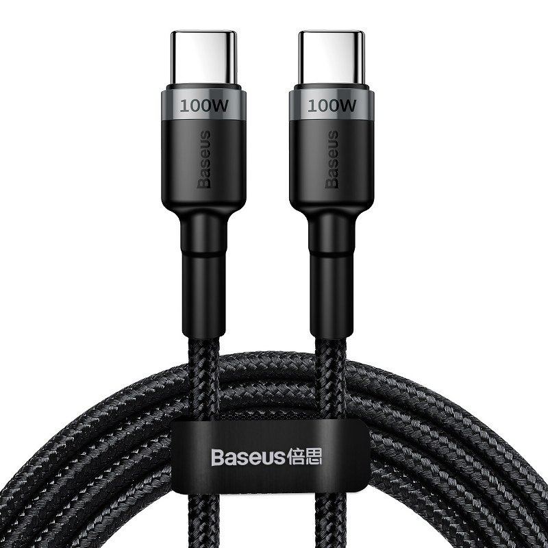 Baseus Cafule USB-C - USB-C kábel QC 3.0 2m szürke-fekete (CATKLF-ALG1) Baseus Cafule USB-C - USB-C kábel QC 3.0 2m szürke-fekete (CATKLF-ALG1)