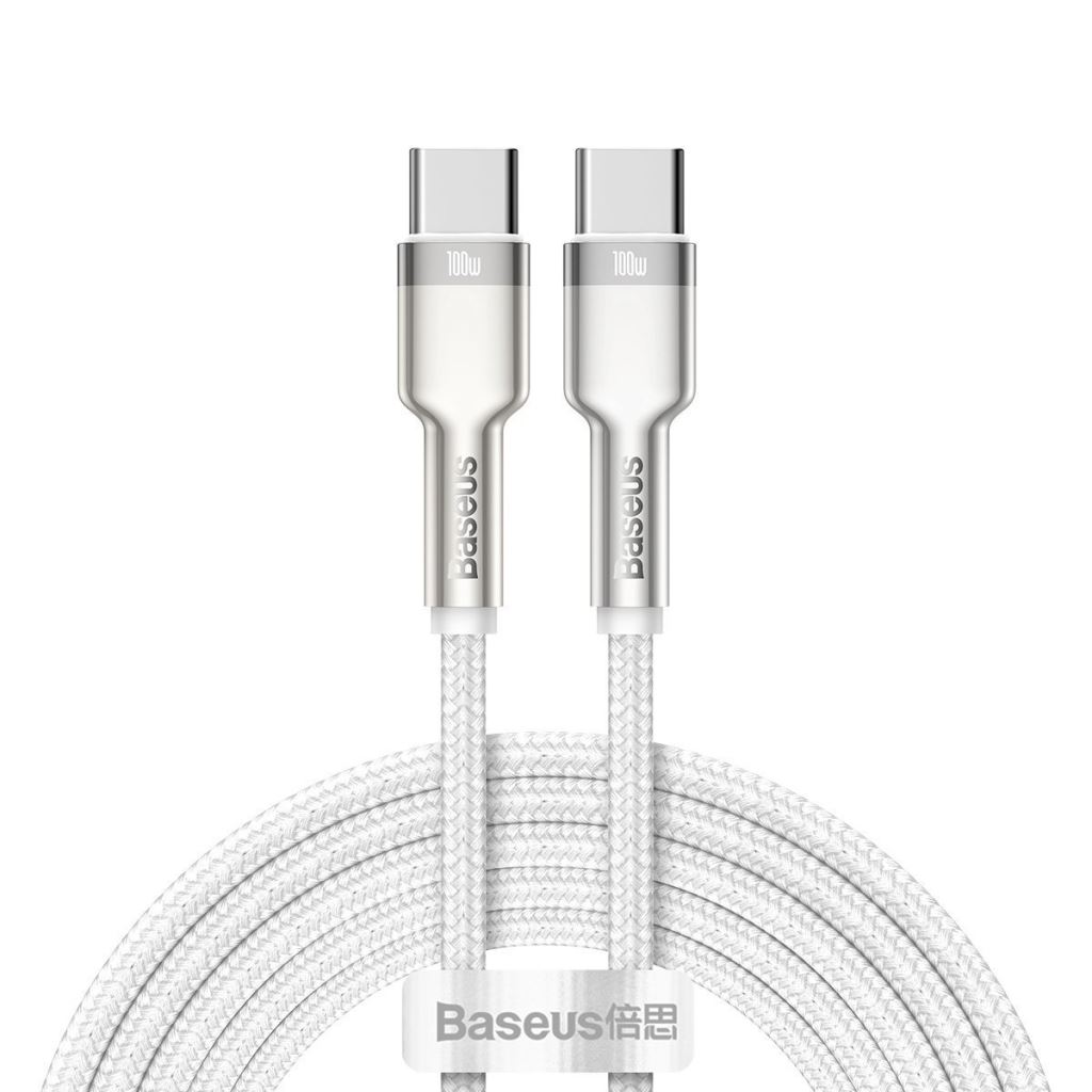 Baseus Cafule USB-C-USB-C kábel, 100 W, 2m, fehér (CATJK-D02) Baseus Cafule USB-C-USB-C kábel, 100 W, 2m, fehér (CATJK-D02)
