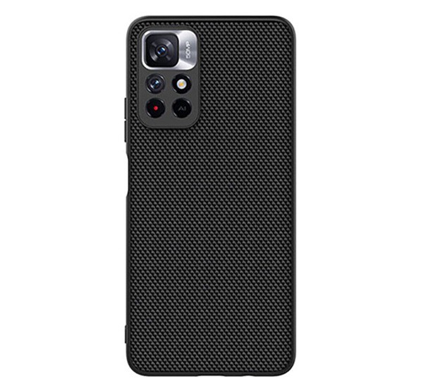 NILLKIN TEXTURED műanyag telefonvédő (érdes felület, közepesen ütésálló, szilikon keret, 3D minta) FEKETE [Xiaomi Poco M4 Pro 5G]