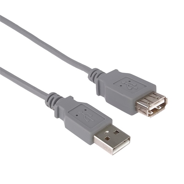 PremiumCord Kábel USB 2.0 hosszabbító A - A, M/F, 5m, szürke (KUPAA5)