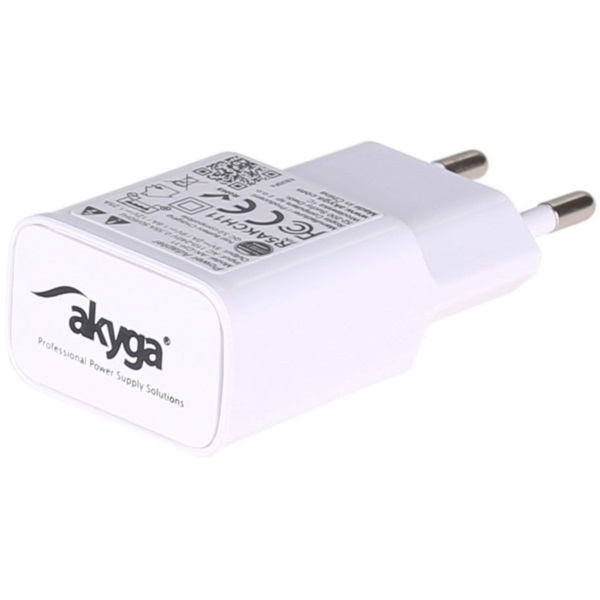 Akyga USB-s hálózati adapter 5V/2.4A 9V/1.67A 12V/1.25A fehér (AK-CH-11) Akyga USB-s hálózati adapter 5V/2.4A 9V/1.67A 12V/1.25A fehér (AK-CH-11)
