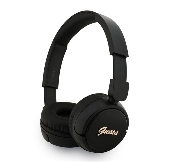 CG MOBILE GUESS SCRIPT METAL LOGO bluetooth fejhallgató SZTEREO (v5.3, mikrofon, IPX4 vízálló) FEKETE (GUBHV6SCK)