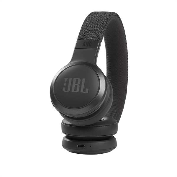 JBL Live 460NC Vezeték nélküli fülre helyezhető NC fejhallgató Fekete