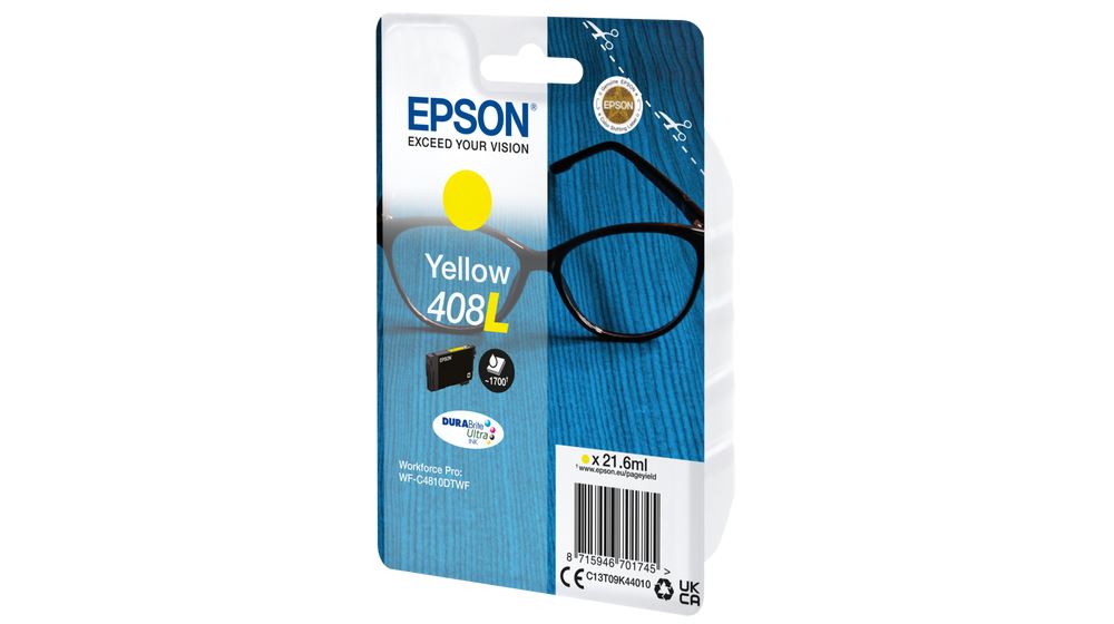 Epson 408L DURABrite Ultra tintapatron sárga (C13T09K44010)