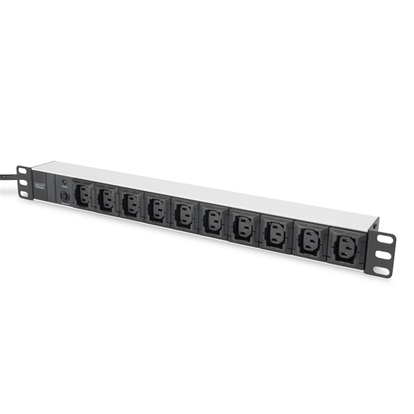 Digitus hálózati elosztó 1U 19" 10db aljzatt aluminium C13 2m (DN-95404)