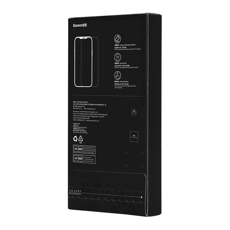 Tempered Glass Baseus 0.4mm Iphone 12 Pro  MAX + cleaning kit