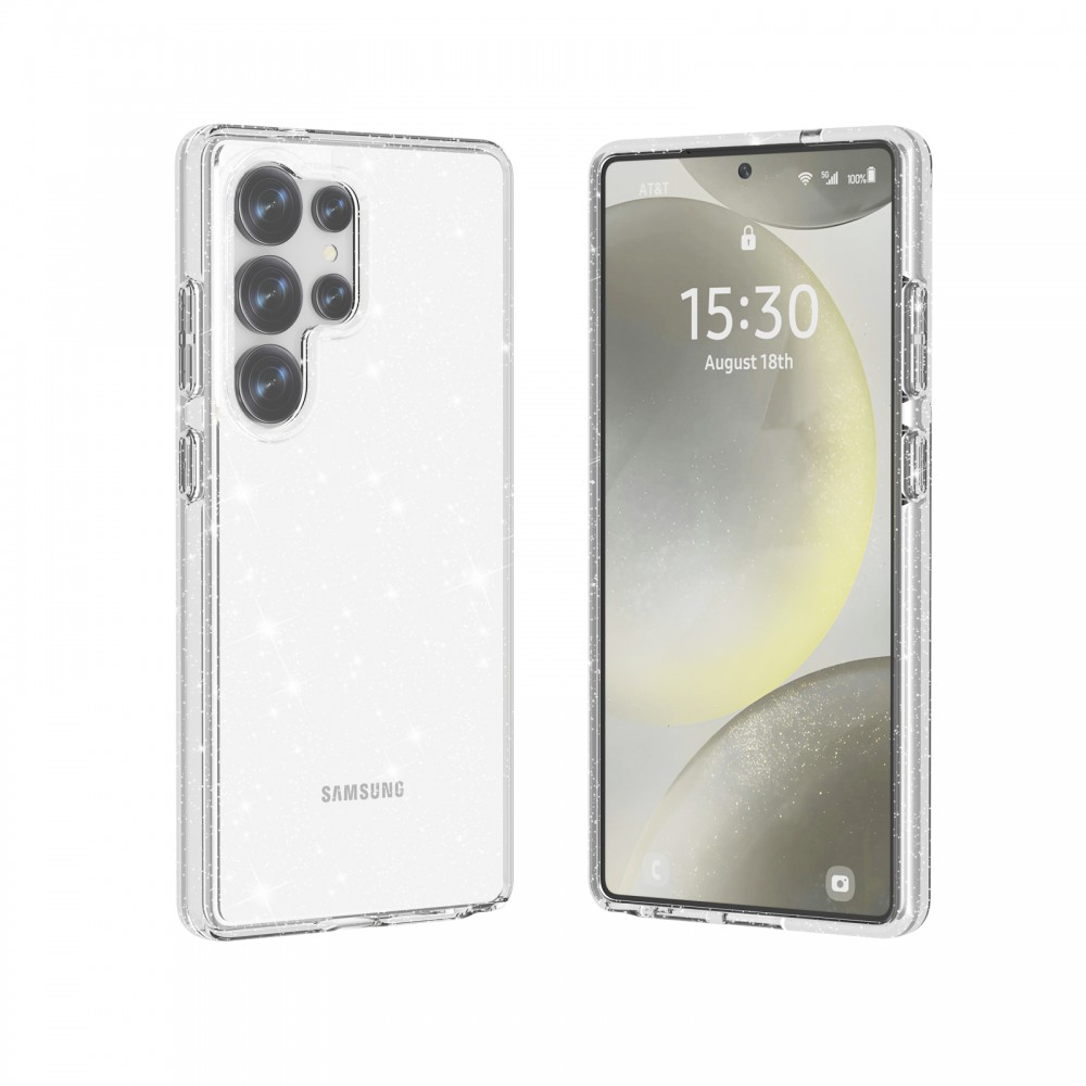 Samsung Galaxy S26 Ultra csillámos szilikon telefontok Átlátszó