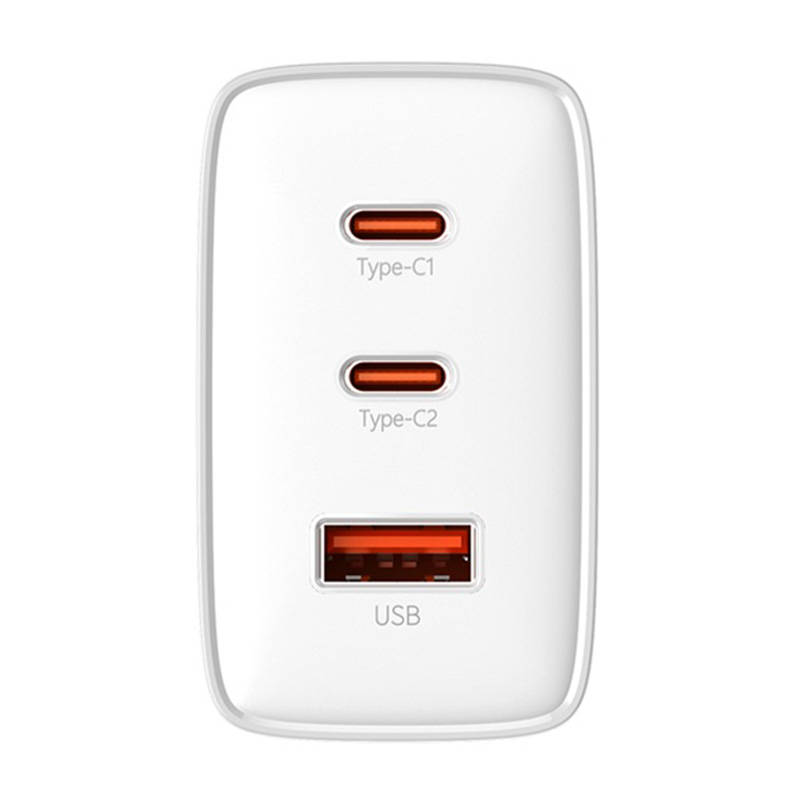 Wall charger Baseus OS-Cube Pro 2xUSB-C + USB, 65W (white) Wall charger Baseus OS-Cube Pro 2xUSB-C + USB, 65W (white)