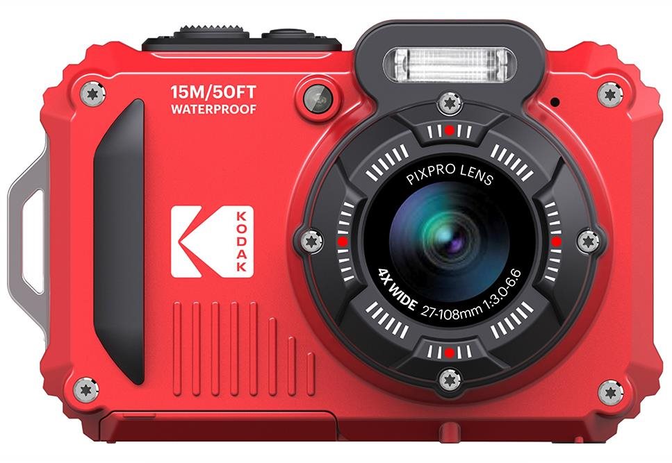 Kodak Pixpro WPZ2 vízálló, porálló, ütésálló digitális fényképezőgép, piros, 2db akku, 16gb micro sd