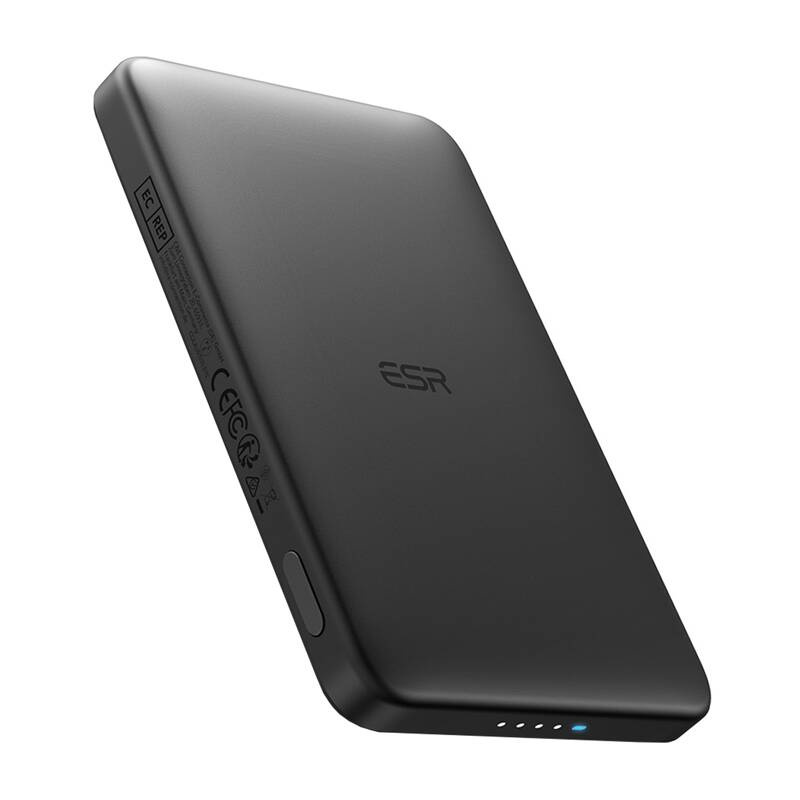 ESR Qi2 MagSlim 5000 mAh mágneses powerbank Fekete 