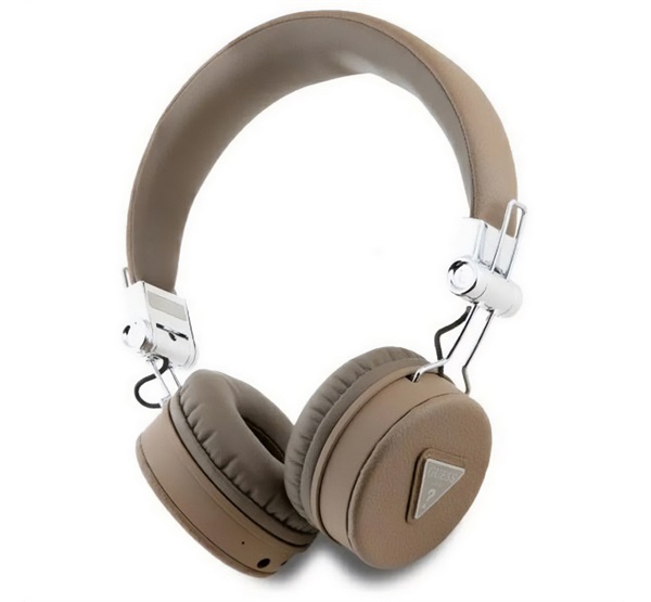 CG MOBILE GUESS PU GRAINED TRAINGLE LOGO bluetooth fejhallgató SZTEREO (v5.3, mikrofon, zajszűrő, microSD kártyaolvasó) BARNA (GUBH70PGTSPSW)