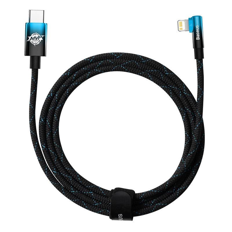 Baseus USB-C to Lightning kábel MVP 20W 2m feket kék (CAVP000321)