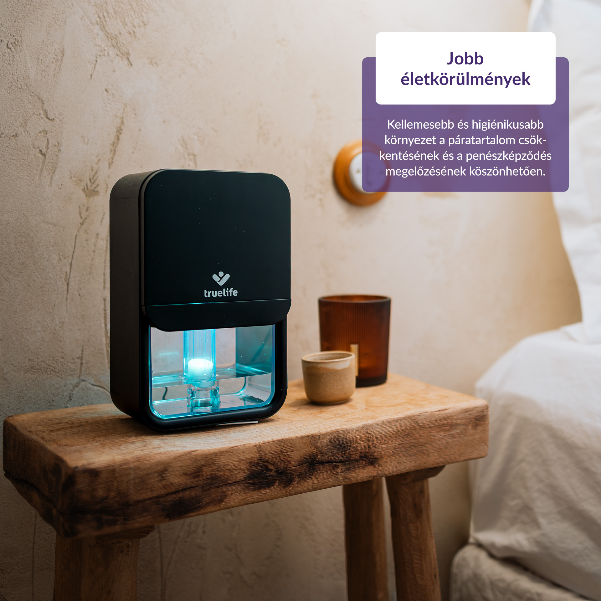 TrueLife AIR Dehumidifier DH3 Páramentesítő Fekete