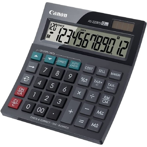 Canon AS-220RTS Asztali számológép Fekete