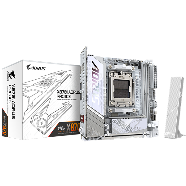 GIGABYTE AM5 X870I AORUS PRO ICE AMD X870 mini-ITX Alaplap GIGABYTE AM5 X870I AORUS PRO ICE AMD X870 mini-ITX Alaplap