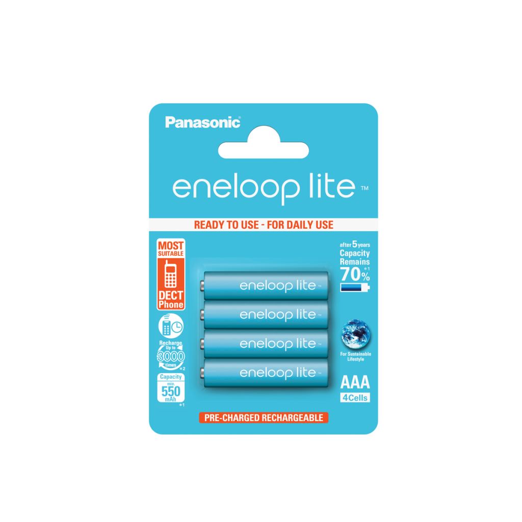 Panasonic Eneloop Lite 1.2V AAA 550mAh akku (4db) /BK-4LCCE-4BE/ Ready to use Panasonic Eneloop Lite 1.2V AAA 550mAh akku (4db) /BK-4LCCE-4BE/ Ready to use