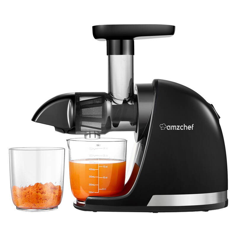 AMZCHEF 1501-BK-SM lassan működő gyümölcscentrifuga Fekete 
