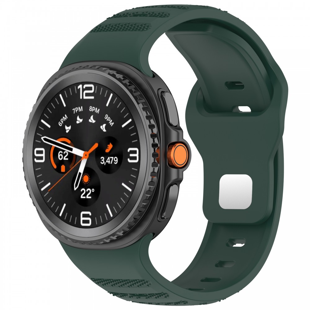 Samsung Galaxy Watch 8/Classic bordázott óraszíj,22mm,S.zöld