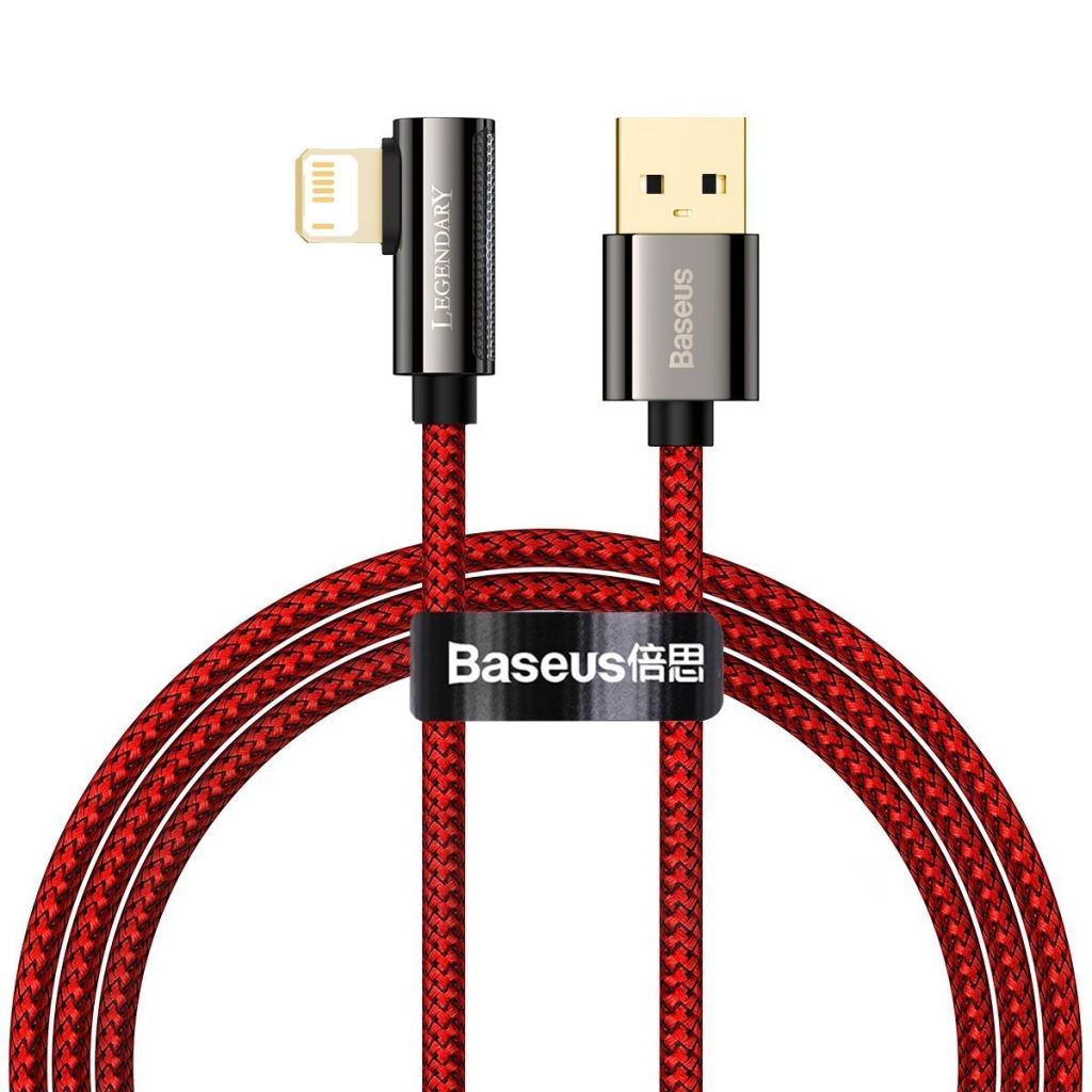 Baseus Legend Series Lightning derékszögű USB-kábel, 2,4 A, 1m, piros (CACS000009) Baseus Legend Series Lightning derékszögű USB-kábel, 2,4 A, 1m, piros (CACS000009)