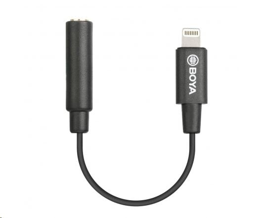 Boya Audio BY-K3 3.5mm TRS jack lengő aljzat -> Lightning átalakító kábel 6cm Boya Audio BY-K3 3.5mm TRS jack lengő aljzat -> Lightning átalakító kábel 6cm