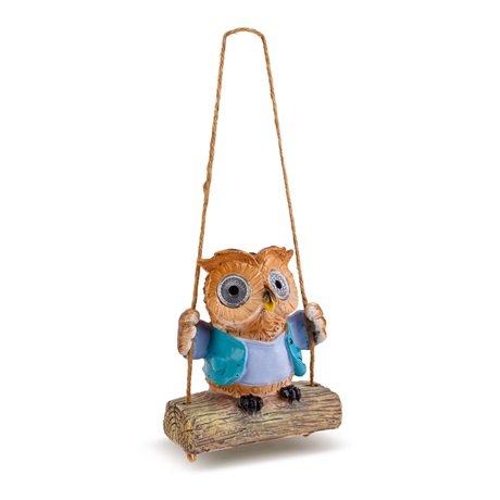 Garden of Eden SZOLÁR DEKORÁCIÓ BAGOLY,  2 FEHÉR LED, 10 X 6,5 X 19 CM (11428E)