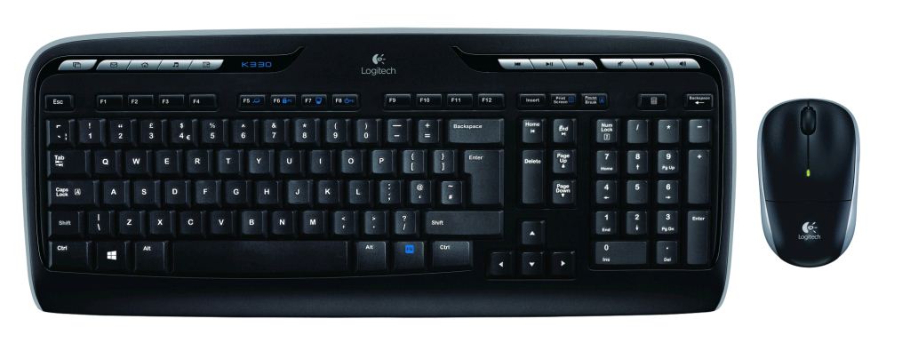 Logitech Wireless Combo MK330 vezeték nélküli angol billentyűzet + optikai egér (920-003999)