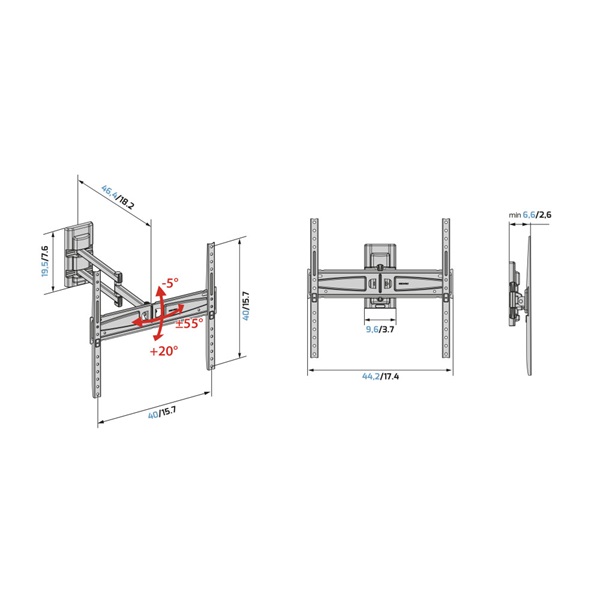 Meliconi Flatstyle FDR 400 Fast Block 40- 65 fali konzol