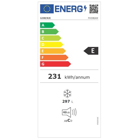 Gorenje FH30EAW 297L fagyasztóláda fehér 