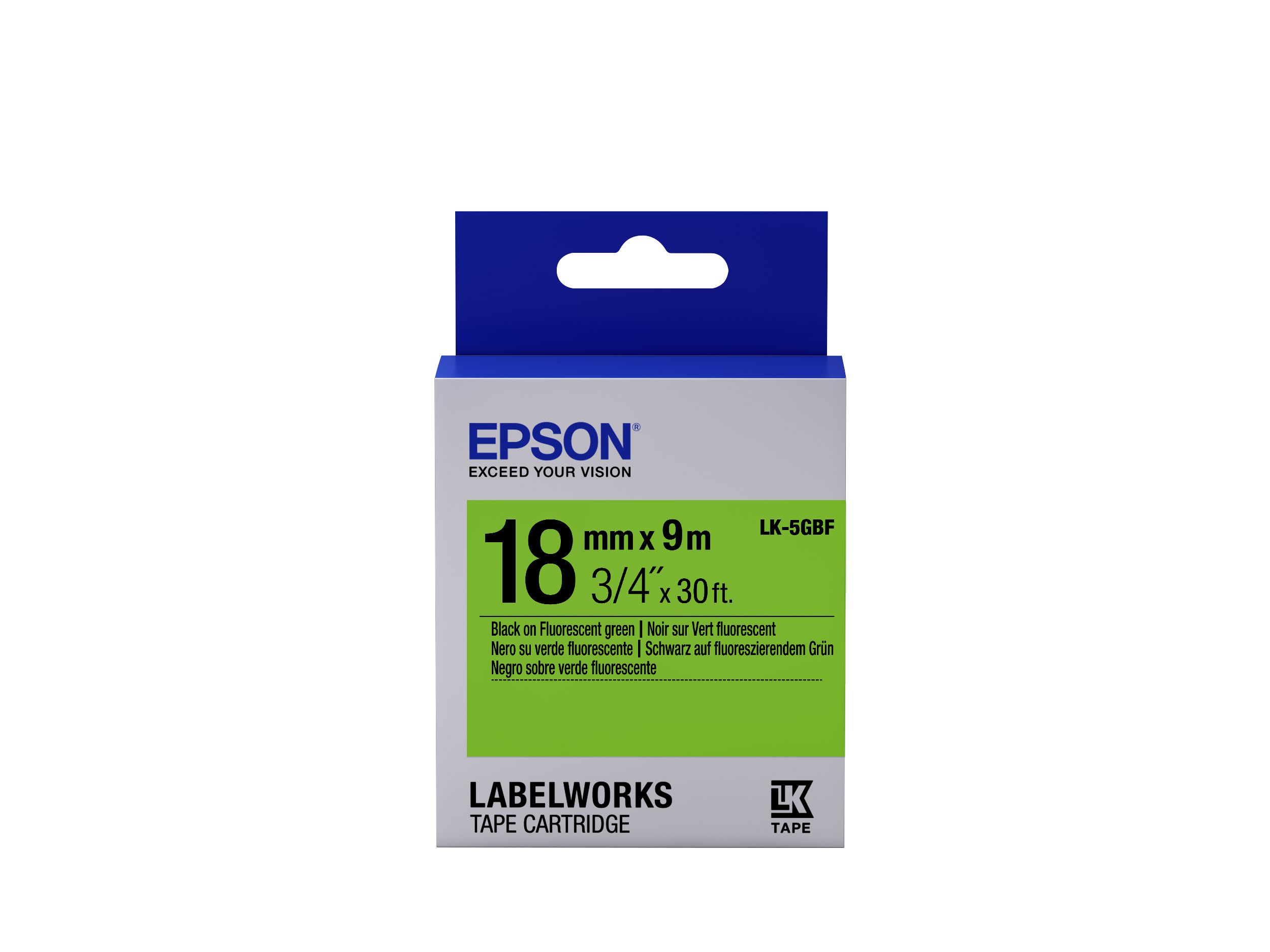Epson LK-5GBF címkeszalag 18mm (9m) Fekete-zöld Epson LK-5GBF címkeszalag 18mm (9m) Fekete-zöld