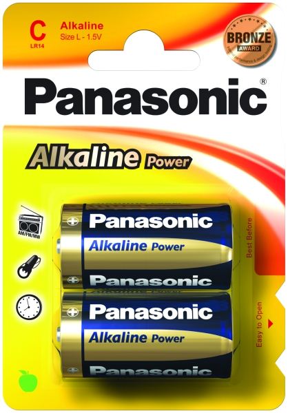 Panasonic 1.5V Alkáli C elem Alkaline Power (2db / csomag) (LR14APB/2BP) Panasonic 1.5V Alkáli C elem Alkaline Power (2db / csomag) (LR14APB/2BP)