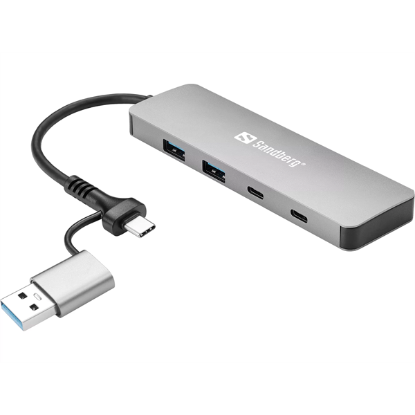 SANDBERG Hub és elosztó USB-C/A to 2xUSB-A+2xUSB-C Hub