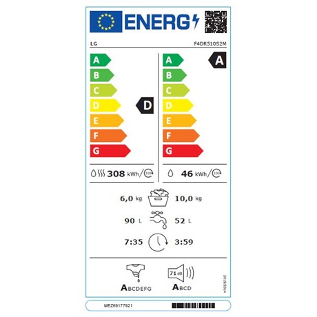 LG F4DR510S2M MOSÓ-SZÁRÍTÓGÉP