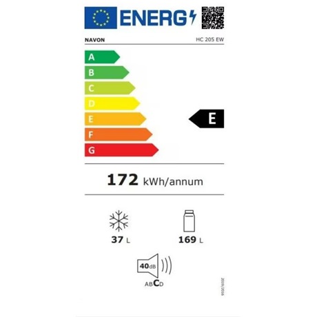 Navon HC 205 EW felülfagyasztós hűtőszekrény fehér