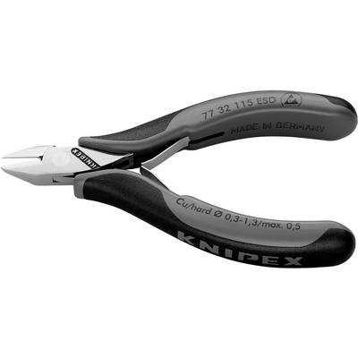 ESD elektronikai oldalcsípőfogó, lágy/közepes/kemény huzal max.: O 1,3/1/0,5 mm, Knipex 77 32 115 ESD ESD elektronikai oldalcsípőfogó, lágy/közepes/kemény huzal max.: O 1,3/1/0,5 mm, Knipex 77 32 115 ESD