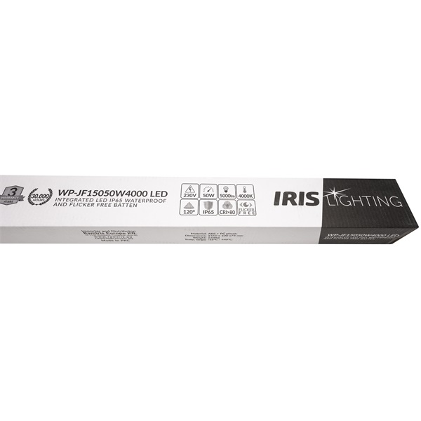 Iris Lighting JF150 integrált LED-es por-és páramentes lámpatest 50W (WP-JF15050W4000)