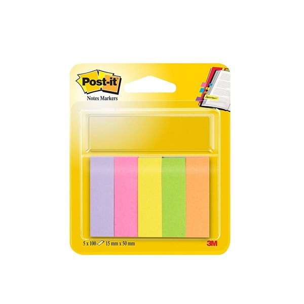 Post-it 15x50mm 5x100lap neon papír jelölőlap Post-it 15x50mm 5x100lap neon papír jelölőlap