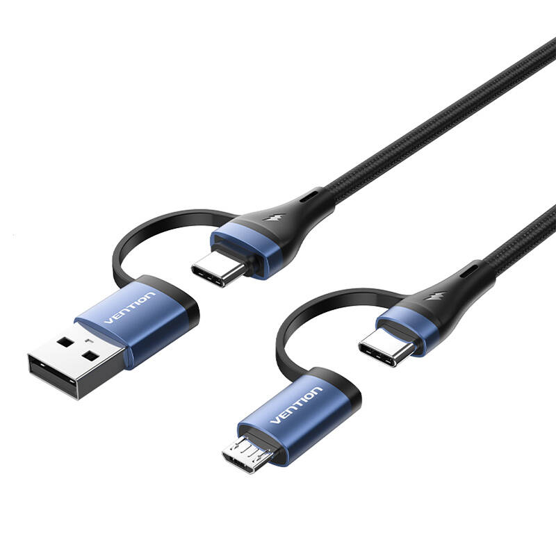 4in1 USB cable USB 2.0 Vention CTLLH 1m (black) 4in1 USB cable USB 2.0 Vention CTLLH 1m (black)